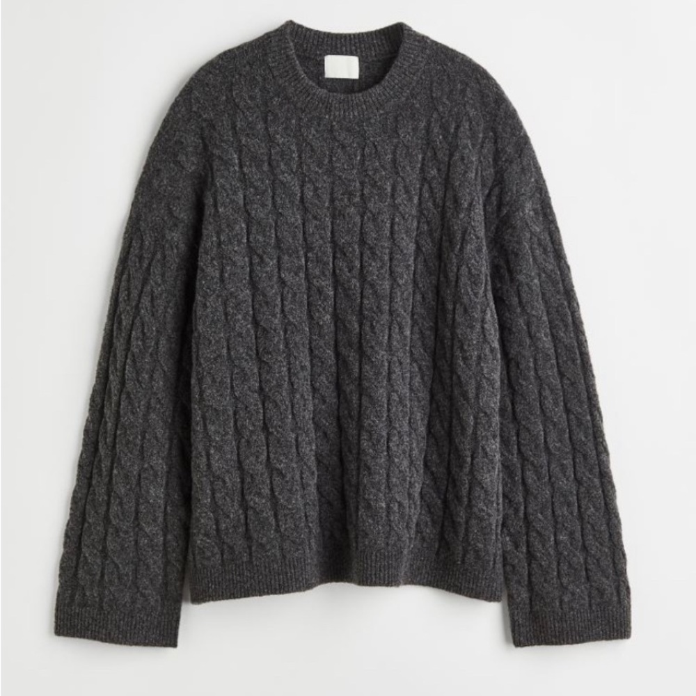 Oversized cable knit sweater